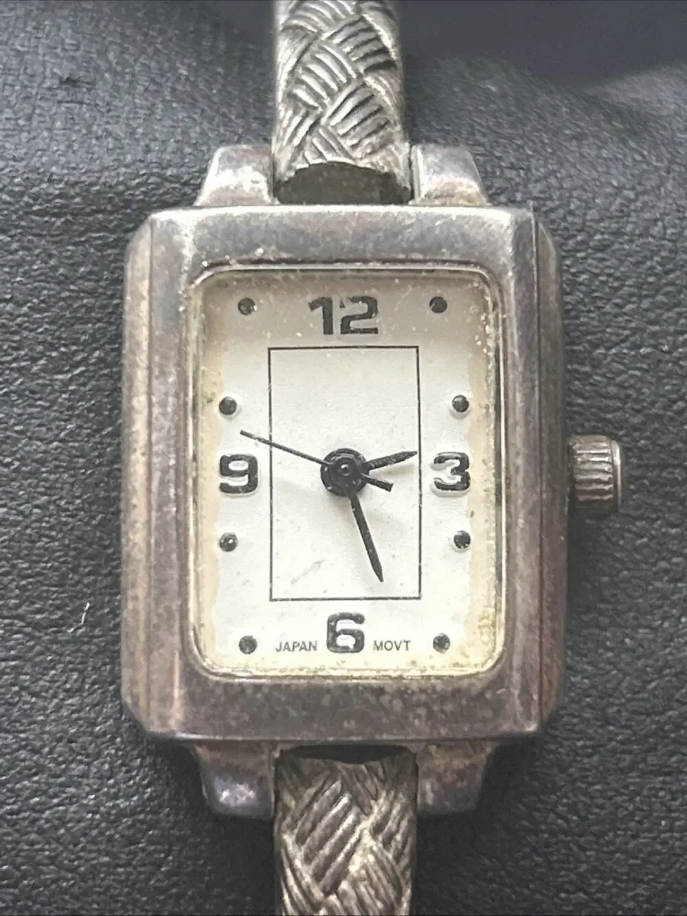 Dark Silver Tone White Dial Women’s Quartz Watch